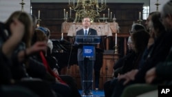 Israel's President Isaac Herzog speaks at the Portuguese Synagogue during a ceremony marking the opening of the new National Holocaust Museum in Amsterdam, Netherlands, March 10, 2024.