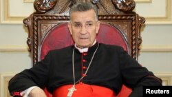 FILE - Maronite Patriarch Bechara Boutros al-Rai is pictured in Bkerke, Lebanon, Oct. 30, 2021.
