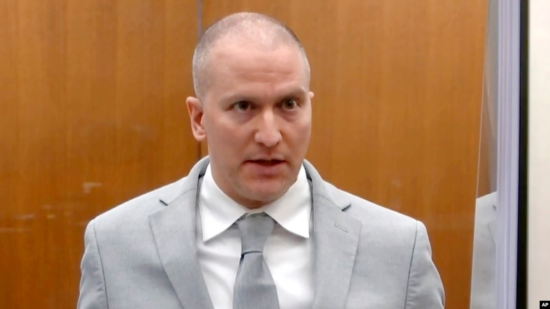 FILE - In this image taken from video, former Minneapolis police officer Derek Chauvin addresses the court at the Hennepin County Courthouse, June 25, 2021, in Minneapolis.
