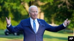 FILE - President Joe Biden upon arrival on the South Lawn of the White House, June 1, 2023, in Washington. 