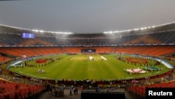 The ICC Cricket World Cup 2023 final will be held at the Narenda Modi Stadium in Ahmedabad, India, on Nov. 18, 2023. The stadium, the world's largest cricket venue, seats 130,000 people.