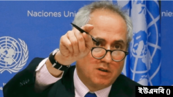 জাতিসংঘ মহাসচিবের মুখপাত্র স্টিফেন দুজারিক। ১৬ অক্টোবর, ২০২৩।