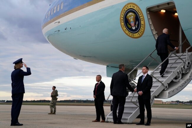 ABD Başkanı Biden İsrail'e gitmek üzere ülkesinden ayrılırken - 17 Ekim 2023