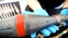 FILE — A North Korean-made F-7 rocket-propelled grenade with a distinctive red stripe is seen at a facility in Tzrifin, Israel, Dec. 28, 2023. New photos show weapons etched with Korean characters retrieved in Israeli-Hamas conflict. (Sanghoon Lee/VOA Korean)