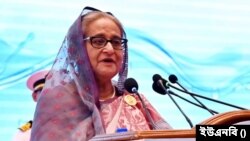 বাংলাদেশের প্রধানমন্ত্রী শেখ হাসিনা।