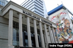 Mahkamah Konstitusi Republik Indonesia (MK RI), Jakarta. (VOA/Indra Yoga)