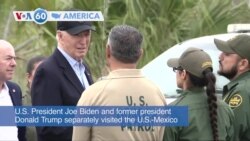 VOA60 America - Biden, Trump separately visit US southern border