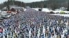 Participants start the cross-country ski race in Salen, Sweden, March 3, 2024.