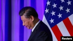 中国国家主席习近平2023年11月15日在旧金山出席美国商界主办的晚宴并发表讲话。