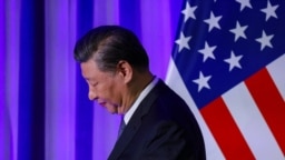 资料照：中国国家主席习近平2023年11月15日在旧金山出席美国商界主办的晚宴并发表讲话。