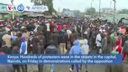 VOA60 Africa- Kenya opposition protests taxes, Tunisia migrant crisis continues