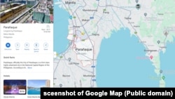 Thành phố Paranaque của Philippines trên Google Map, 7/8/2024.