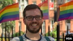 When gay marriage was legalized in 2015, "there was so much optimism that the country was on our side," says Jeremy Fogg of New Orleans. Now, he says, it feels as though conservatives have simply switched targets, to transgender people. (Matt Haines/VOA)