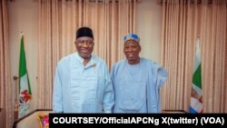 Ziyarar Goodluck Jonathan da Shugaban Jam'iyyar APC Na Kasa Ganduje 