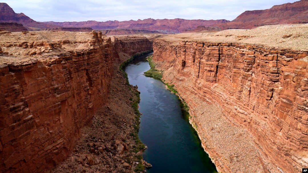 FILE - The Colorado River in the upper River Basin is pictured in Lees Ferry, Arizona, May 29, 2021.