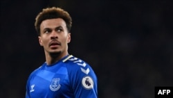 Dele Alli d'Everton lors du match de la Premier League entre son club et Tottenham, Londres, le 7 mars 2022. 