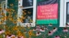 A sign marks the location of a recently rediscovered African burial ground in Kingston, NY, Aug. 5, 2024. 