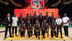 FILE — Players for Burundi's Dynamo Basketball Club pose for a picture at Sunbet Arena in Pretoria, South Africa, on March 8, 2024. Courtesy: Basketball Africa League. 