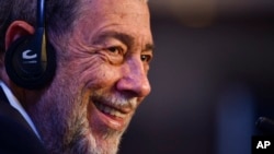 FILE - Prime Minister Ralph Gonsalves of Saint Vincent and the Grenadines is pictured at a press conference at the end of a Community of Latin American and Caribbean States summit in Buenos Aires, Argentina, Jan. 24, 2023. 