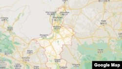 Map of Yinchuan, Ningxia
