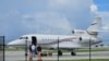 Avião privado do presidente venezuelano Nicolas Maduro, Dassault Falcon 900EX , apreendido pelas autoridades americanas (Miguel GUTIERREZ / AFP)