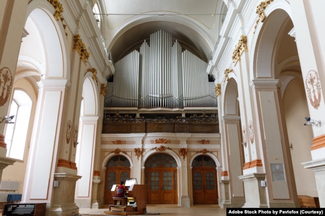 FILE - Lviv Organ Hall, Lviv, Ukraine. January 21, 2022. (Adobe Stock Photo by Pavlofox)