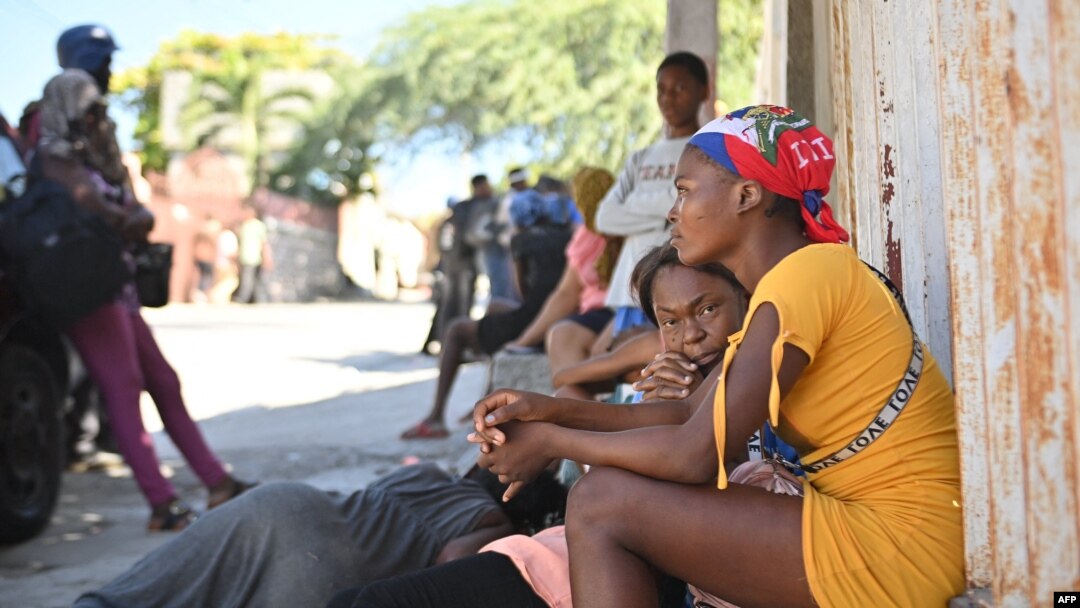 Families take to the streets to escape the gangs in Solino, a neighborhood of Port-au-Prince, Haiti, Jan. 18, 2024.