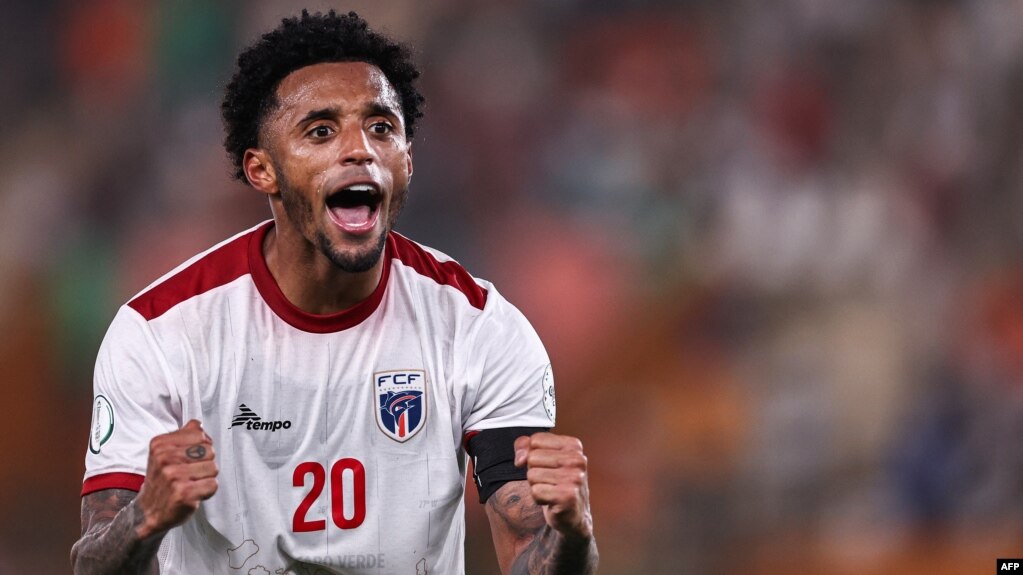 Le buteur du jour Ryan Mendes, qui a qualifié le Cap-Vert pour les quarts de finale de la CAN sur penalty.