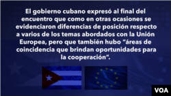 Diferencias y consenso al final del Cuarto Diálogo sobre Derechos Humanos UE-Cuba.