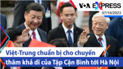 Việt-Trung chuẩn bị cho chuyến thăm khả dĩ của Tập Cận Bình tới Hà Nội | Truyền hình VOA 7/10/23