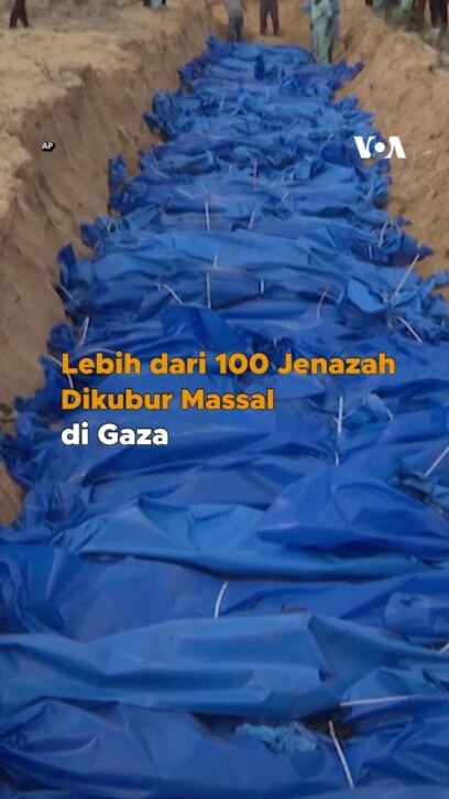 Lebih dari 100 Jenazah Dikubur Massal di Gaza