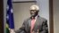 Solomon Islands' Prime Minister Maanasseh Sogavare speaks at a press conference in Honiara on July 17, 2023, after returning home from a seven-day trip to China. 