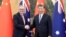 Thủ tướng Úc Anthony Albanese gặp Chủ tịch Trung Quốc Tập Cận Bình tại Đại lễ đường nhân dân ở thủ đô Bắc Kinh hôm 6/11