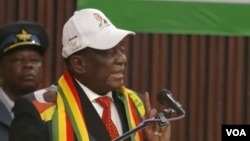 UMongameli Emmerson Dambudzo Mnangagwa, Aug. 7, 2024. (Columbus Mavhunga/VOA)