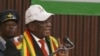 Zimbabwe President Emmerson Dambudzo Mnangagwa address ruling ZANU-PF at the party's headquarters in Harare on Aug. 7, 2024. (Columbus Mavhunga/VOA)