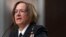 FILE - Navy Adm. Lisa Franchetti speaks during a Senate Armed Services Committee hearing on her nomination for reappointment to the grade of admiral and to be chief of naval operations, Sept. 14, 2023, on Capitol Hill in Washington. 