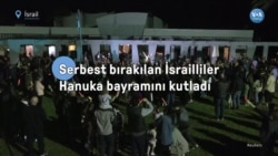 Serbest bırakılan İsrailliler Hanuka bayramını kutladı
