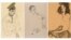 FILE _ This combo of images provided by the Manhattan District Attorney's Office, shows three artworks by Austrian expressionist Egon Schiele, from left, 'Russian War Prisoner,' 'Portrait of a Man,' and 'Girl With Black Hair.' 