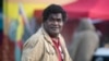 FILE - Christian Tein, head of the CCAT (Cellule de Coordination des Actions de Terrain), attends the first general assembly of the organisation held at the Azareu tribe in Bourail, France's Pacific territory of New Caledonia, June 14, 2024. 