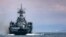 Sebuah kapal Angkatan Laut Rusia selama latihan di Laut Hitam. (Foto: via AP)