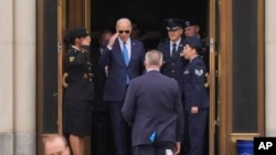 U.S. President Joe Biden departs Walter Reed National Military Medical Center following his annual physical exam, Feb. 28, 2024.