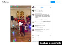 Captura de la publicación en Instagram que incluye a un bailarín que no es Zelenskyy.