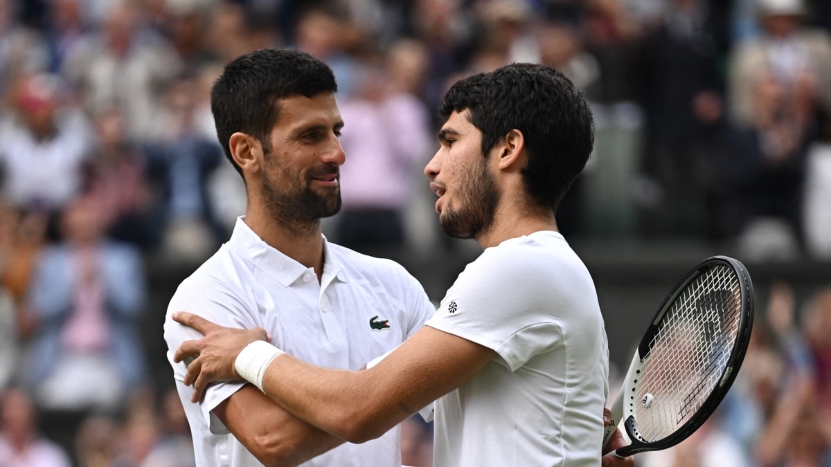 Carlos Alcaraz stops Novak Djokovic's tie-break winning run in Wimbledon  final