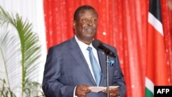 FILE - Kenyan Foreign Minister Musalia Mudavadi speaks at the State House in Nairobi, Oct. 31, 2023.