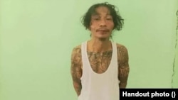 This image of Byuhar was released by the Myanmar military after his arrest.