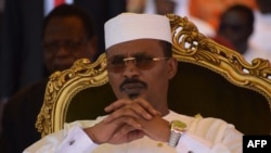 FILE - Chad President Mahamat Idriss Deby attends the 63rd Independence Day celebrations in N'Djamena, Aug. 11, 2023. 
