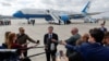 U.S. Secretary of State Antony Blinken speaks to the media about his meetings with Turkish counterparts, before departing from Ankara Esenboga Airport in Ankara, Nov. 6, 2023.