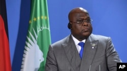 ARCHIVES-Félix Tshisekedi, président de la République démocratique du Congo à Berlin, le 27 août 2021.