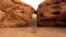 A metal monolith is seen in Red Rock Desert, Utah, U.S., November 25, 2020, in this still image obtained from a social media video. @davidsurber_ via REUTERS