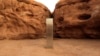 A metal monolith is seen in Red Rock Desert, Utah, U.S., November 25, 2020, in this still image obtained from a social media video. @davidsurber_ via REUTERS